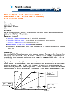 Using the Agilent 54621A Digital Oscilloscope as a Curve Tracer for