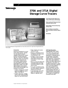 370A and 371A Digital Storage Curve Tracers