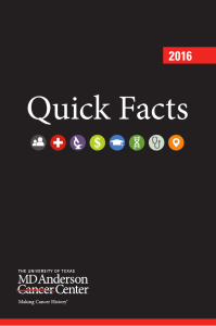 Quick Facts - MD Anderson Cancer Center