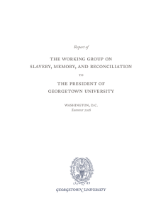 The working group on slavery, memory, and reconciliation the