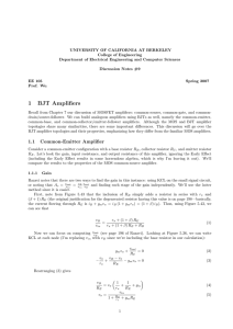 1 BJT Amplifiers