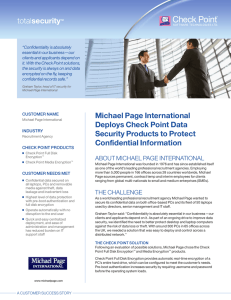 Michael Page International Deploys Check Point Data Security