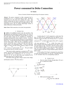 Power consumed in Delta Connection