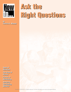 Ask the Right Questions - National Science Teachers Association