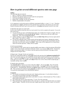 How to print several different spectra onto one page