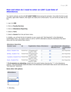 How and when do I need to enter an LDA? (Last Date of Attendance)