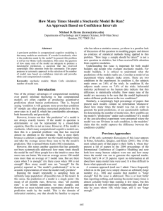 How Many Times Should a Stochastic Model Be Run?