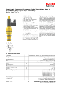 Electrically Operated Pressure−Relief Cartridge, Size 16