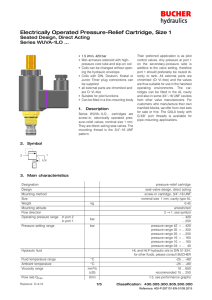 Electrically Operated Pressure−Relief Cartridge, Size 1