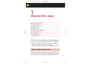 What the ECG is about