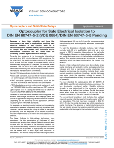 Optocoupler for Safe Electrical Isolation to DIN EN 60747-5-2