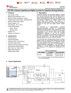 FDC1004 4-Channel Capacitance-to