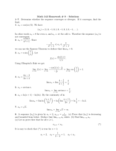 Math 142 Homework # 9 – Solutions 1–7. Determine whether the