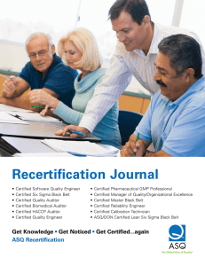 Recertification Journal