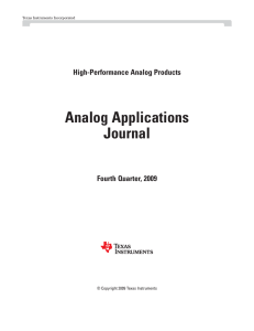 Q4 2009 Issue Analog Applications Journal