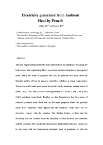 Electricity generated from Ambient Heat by Pencils