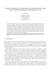 Modes of Operations for Encryption and