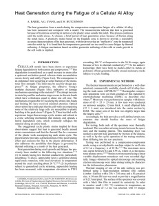 Heat generation during the fatigue of a cellular Al alloy