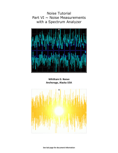 Noise Measurements with a Spectrum Analyzer