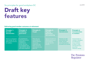 draft key features - The Pensions Regulator