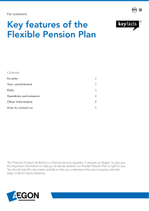 Flexible Pension Plan - Key features