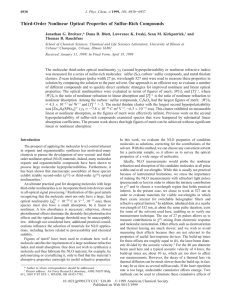 Third-Order Nonlinear Optical Properties of Sulfur