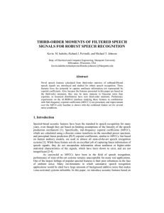 third-order moments of filtered speech signals for robust