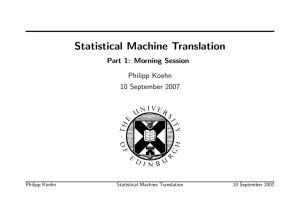 Statistical machine translation