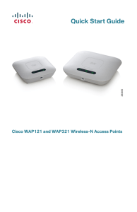 Cisco WAP121 and WAP321 Quick Start Guide