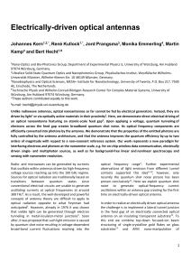 Electrically-driven optical antennas