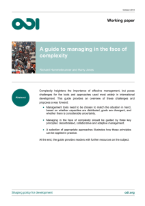 A guide to managing in the face of complexity