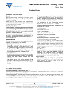 IHLP Solder Profile and Cleaning Guide