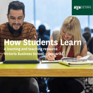 How Students Learn - Victoria University of Wellington