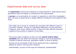 Experimental data and survey data