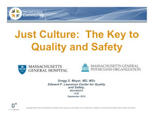 Just Culture: The Key to Quality and Safety