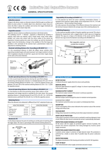 Inductive And Capacitive Sensors General Specifications