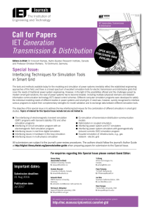 Call for Papers IET Generation Transmission