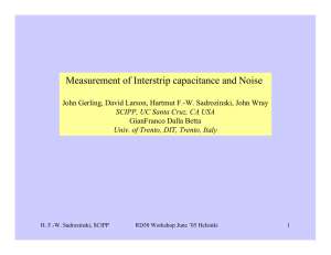 Measurement of Interstrip capacitance and Noise