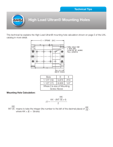 High Load Ultran® Mounting Holes