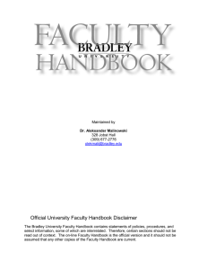 Faculty Handbook - Bradley University