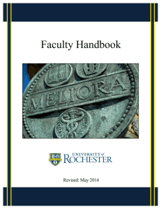 Faculty Handbook - University of Rochester