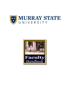 Faculty Handbook - Murray State University
