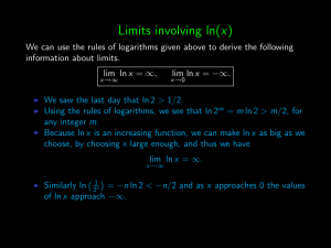 Limits involving ln(x)