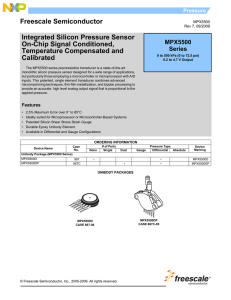 MPX5500 Integrated Silicon Pressure Sensor On-Chip Signal