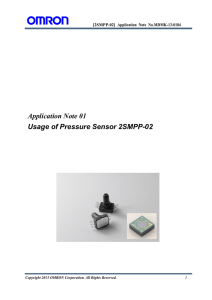 Application Note 01 Usage of Pressure Sensor 2SMPP-02