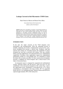 Leakage Current in Sub-Micrometer CMOS Gates