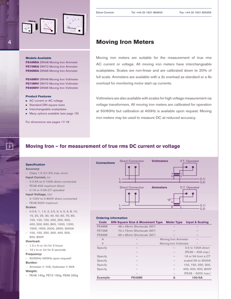 i Moving Iron Meters