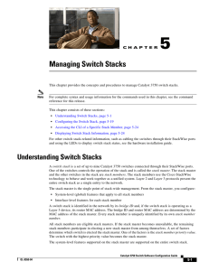 Managing Switch Stacks