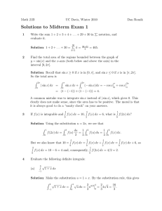 Solutions to Midterm Exam 1