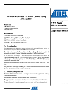 AVR194: Brushless DC Motor Control using ATMega32M1